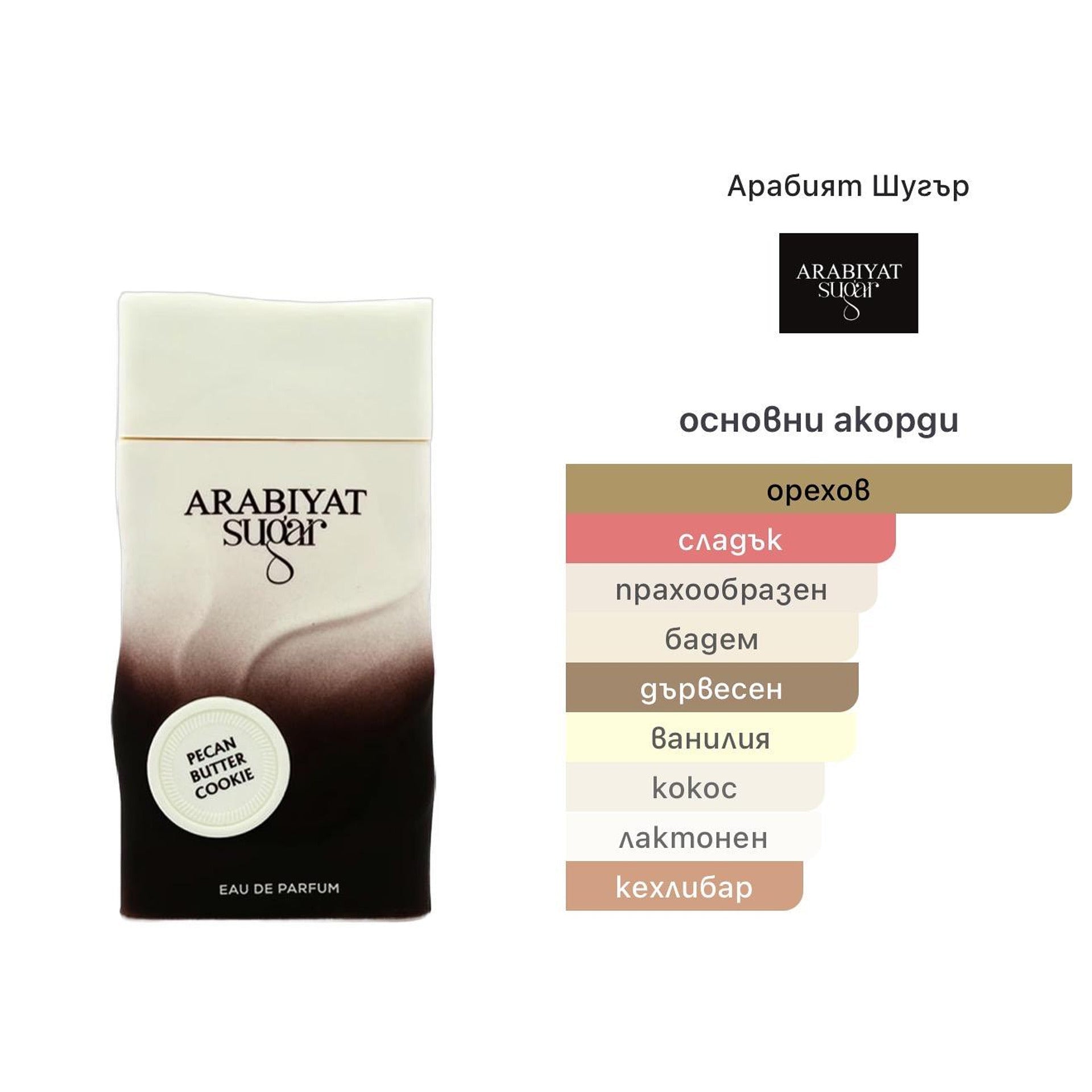 Arabiyat Sugar Pecan Butter Cookie EDP 100ml – оригинален парфюм, продуктова снимка 6
