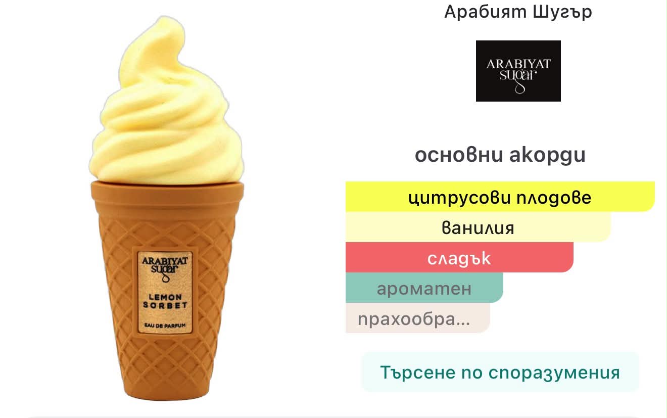 Arabiyat Sugar Lemon Sorbet EDP 100 мл. – оригинален парфюм, продуктова снимка 4