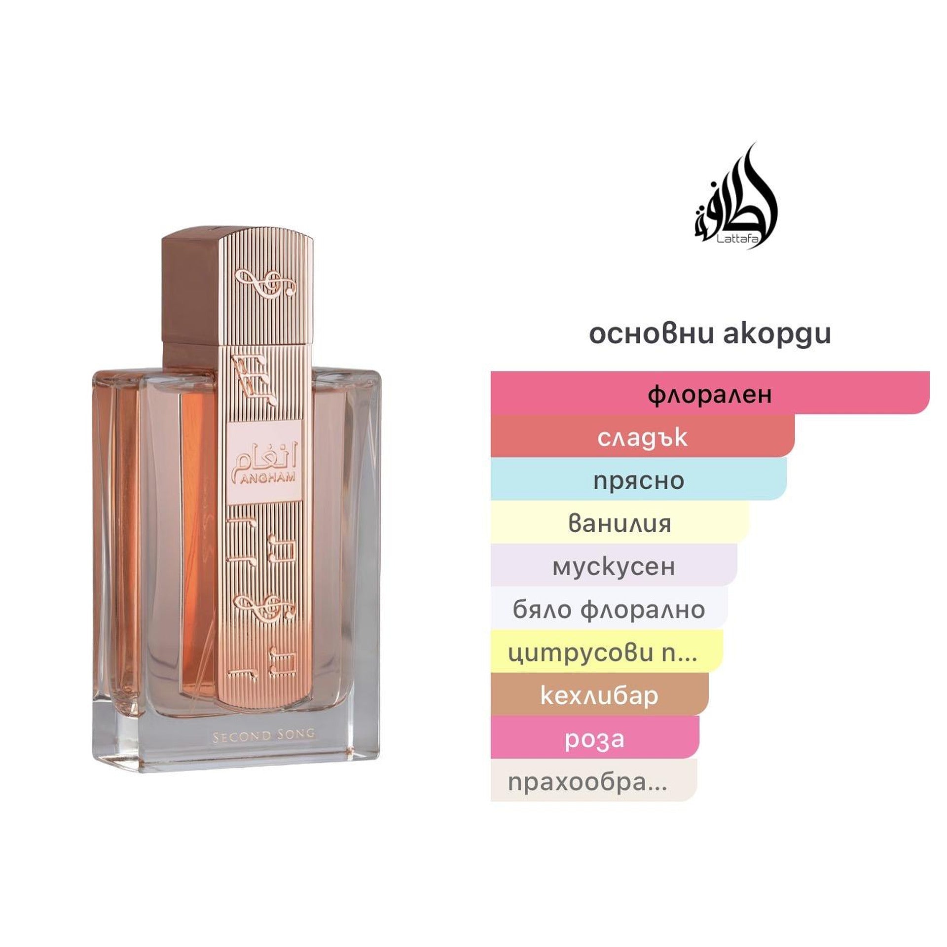 Lattafa Angham Second Song EDP 100ml – оригинален парфюм, продуктова снимка 4