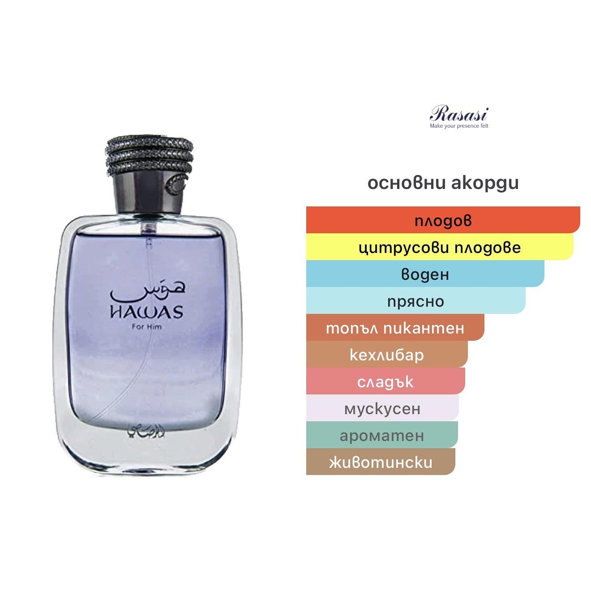 Rasasi Hawas EDP 100ml – оригинален парфюм, продуктова снимка 4