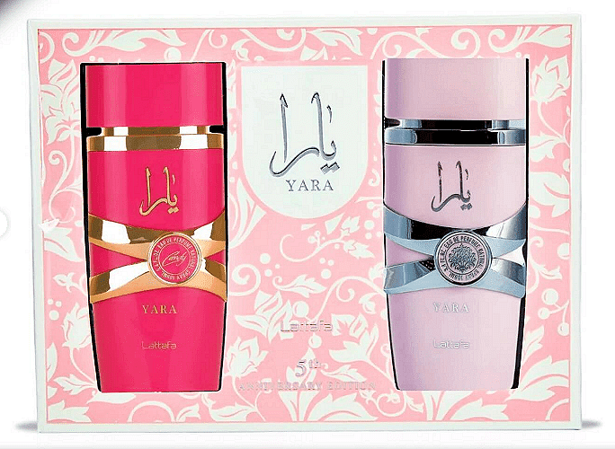 СЕТ LATTAFA 5th anniversary edition YARA + YARA CANDY EDP D 100Ml – оригинален комплект, продуктова снимка 1